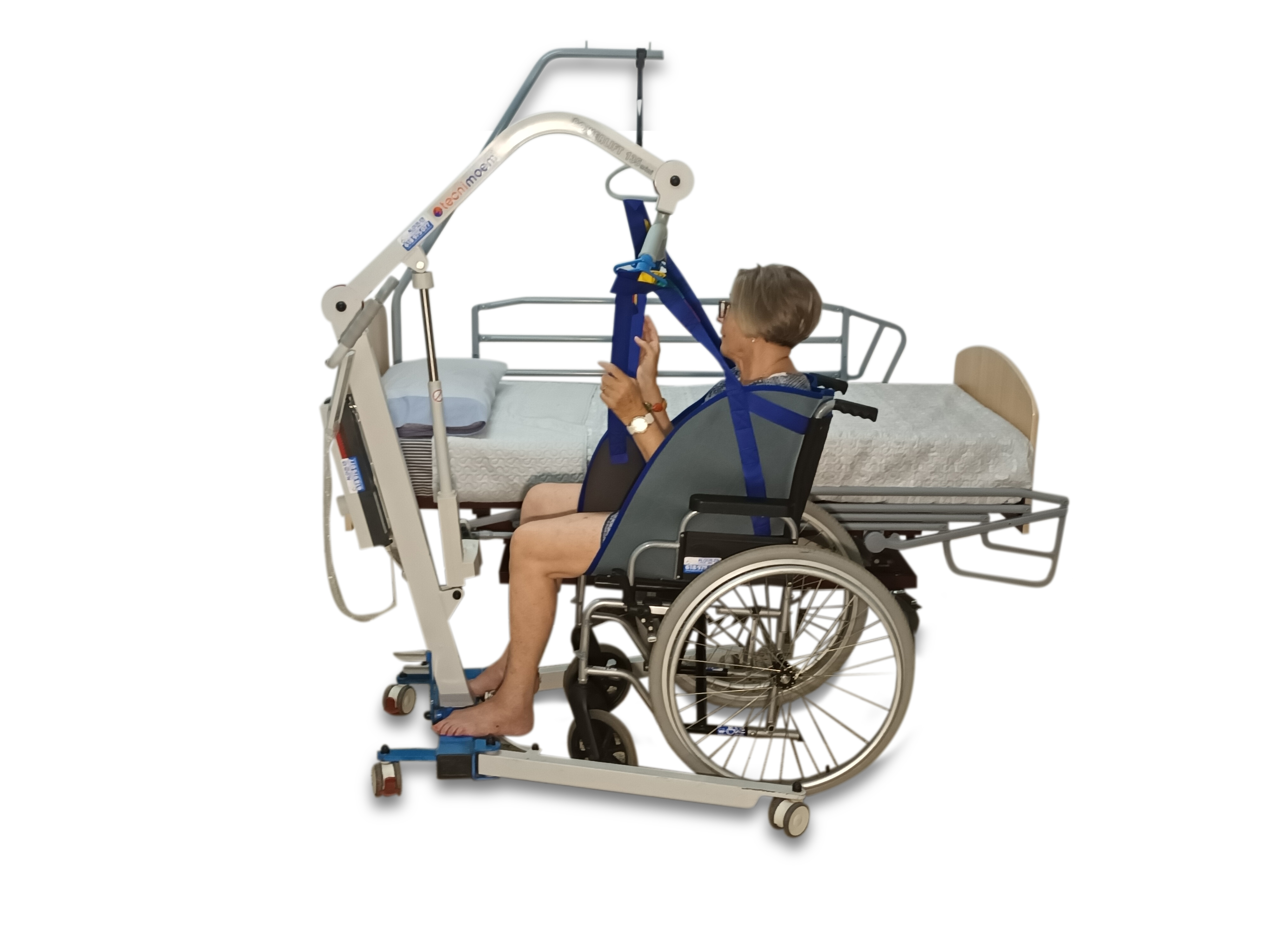 ALQUILER CAMA ARTICULADA HOSPITAL COMPLETA + GRUA TRANSFERENCIA