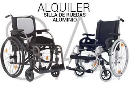 SAI ALQUILER SILLA DE RUEDAS ALUMINIO PLEGABLE 420x280